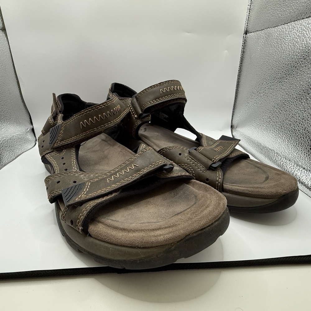 Earth Spirit Gelron Cushion‎ Brown Sandals Men's Sz 11 Adjustable Hiking Outdoor